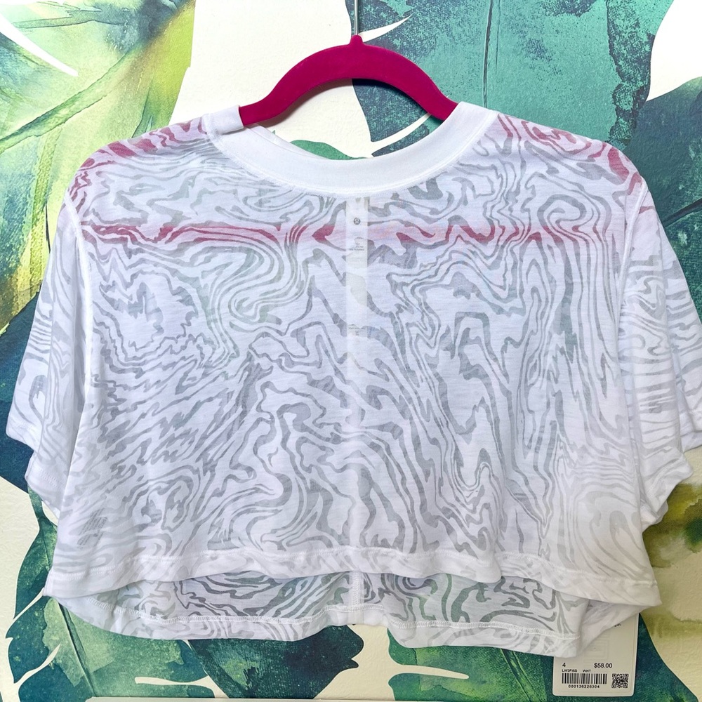 NEW! lululemon athletica All Yours Crop Tee Veil Size 4 White